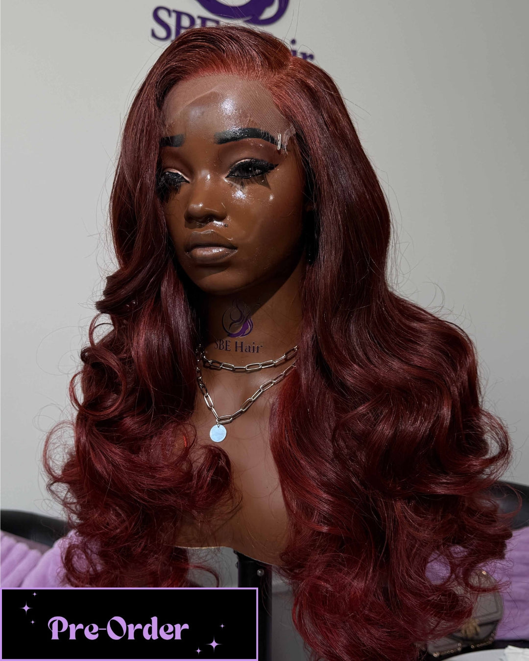 Scarlet Muse | Warm Burgundy Glueless HD Wig – SBE Hair