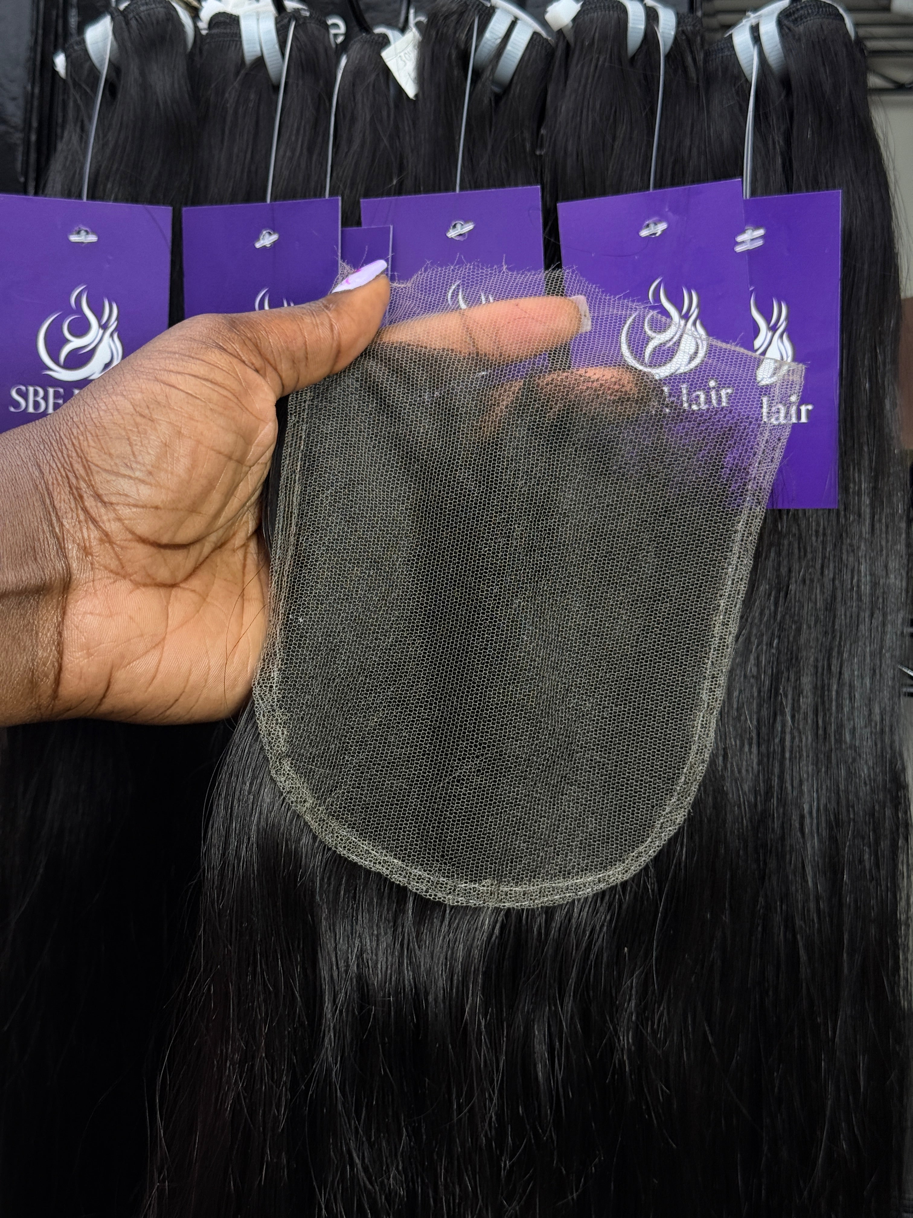 Bone Straight HD Lace Frontal – 13x4 Glueless Raw Hair Piece by SBE Hair UK