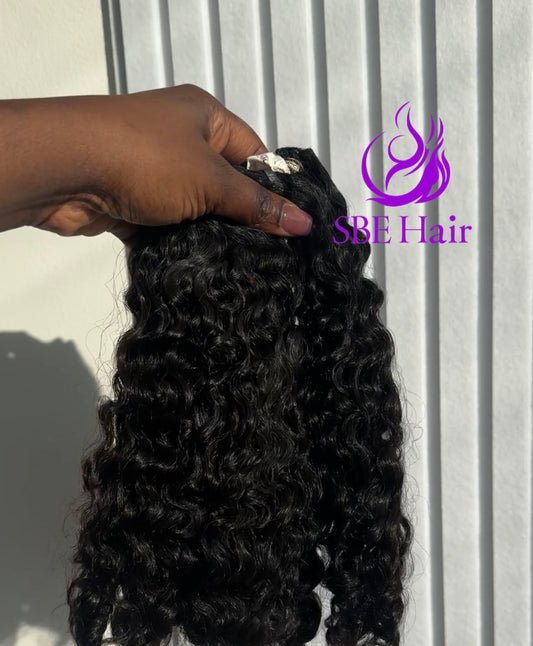 Deep curly raw hair bundle – full from weft to tip, 100% unprocessed